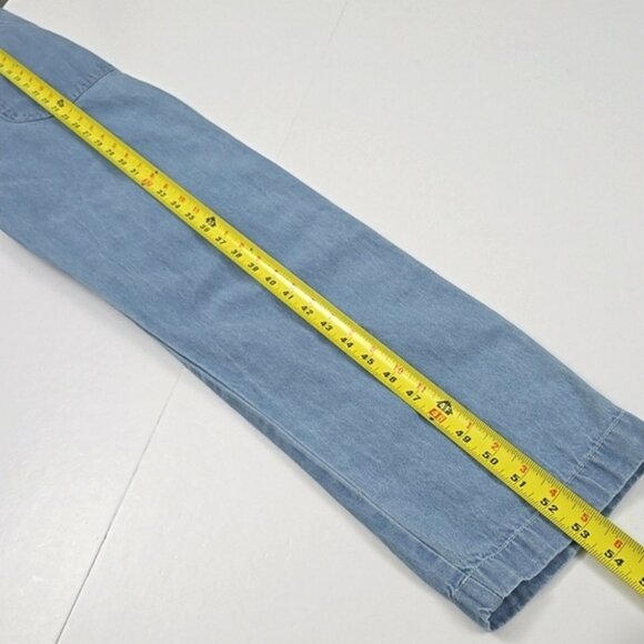 Japna Women's Light Wash Blue Denim Denim Jumpsuit Elastic Back Pockets Size S - Picture 12 of 12
